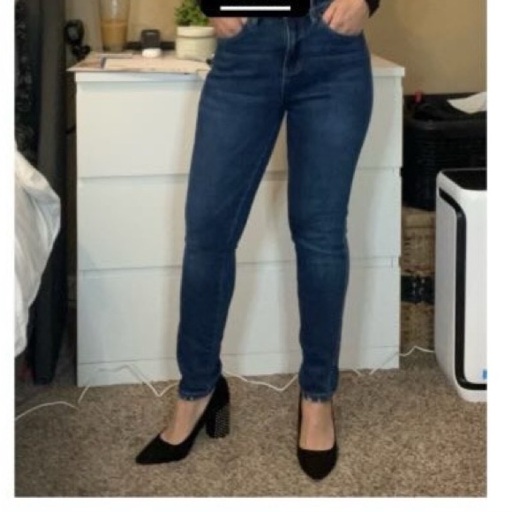 Flying Monkey High Rise Skinny Jeans-Dark Blue
